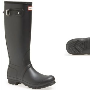 original tall waterproof rain boots matte black